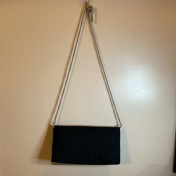 Torrid black and silver shoulder strap evening handbag with silver chain strap - Picture 4 of 9